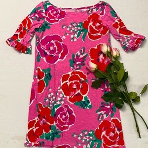 Lilly Pulitzer Flower Shirt Dress | M